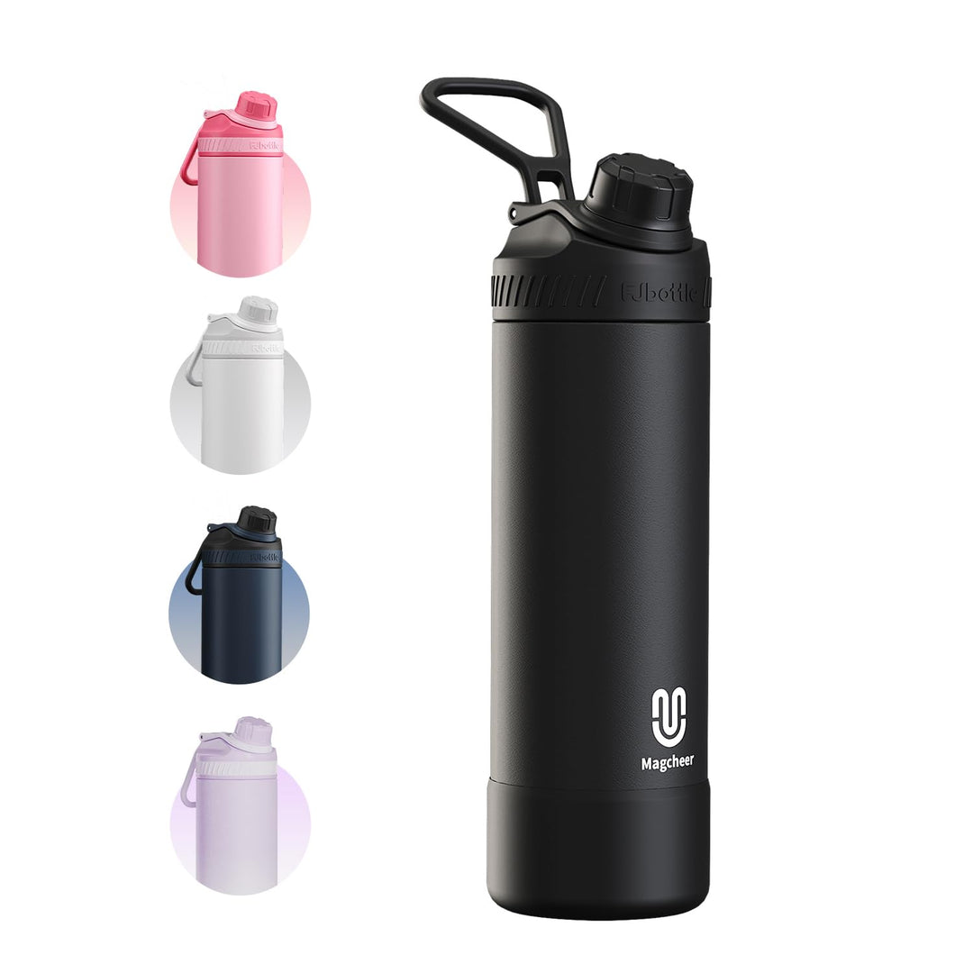 magcheer Isolierte Edelstahl Trinkflasche 750ml mit Griff | BPA-Frei & Auslaufsichere Isolierte Ther