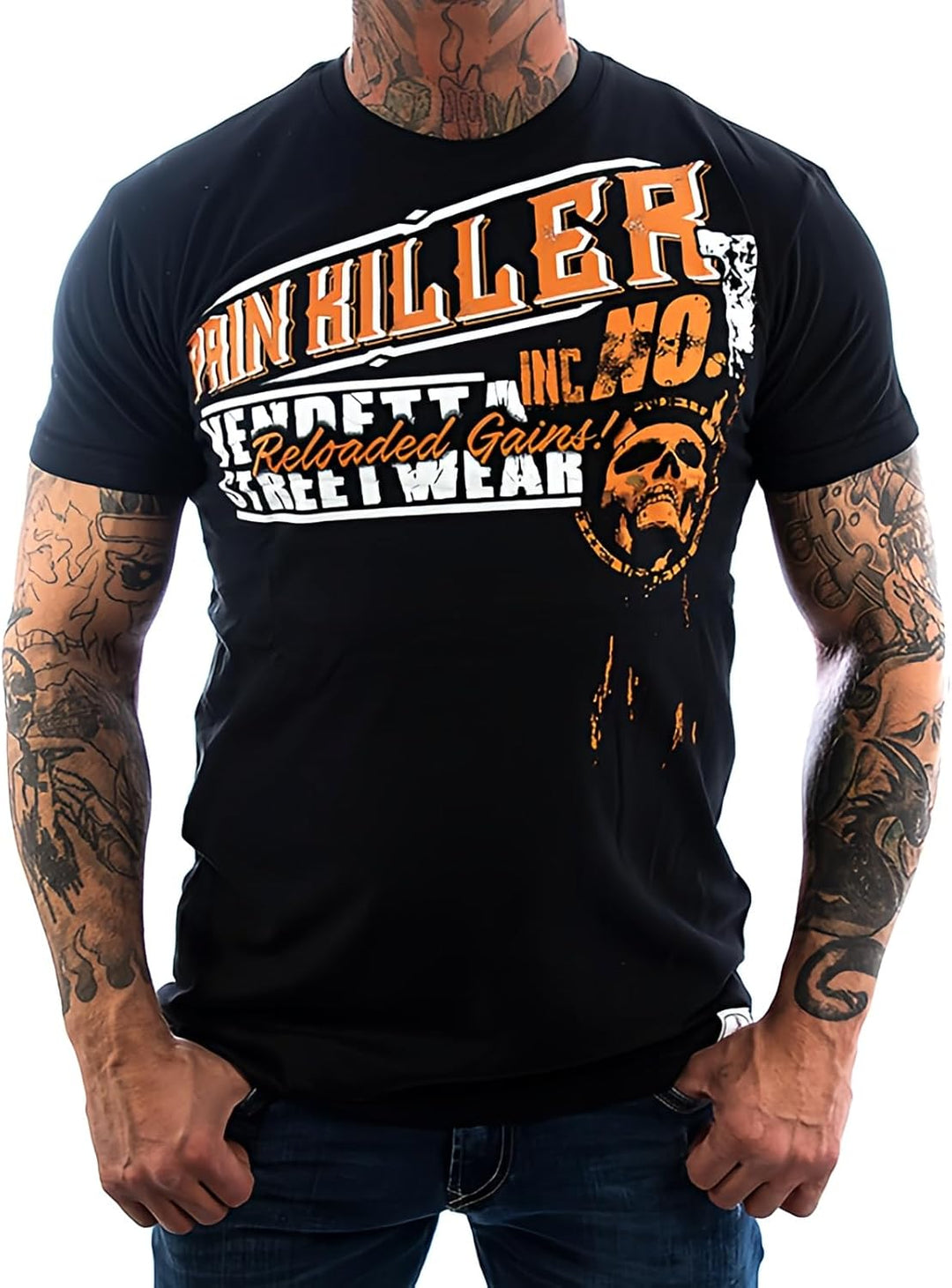 Vendetta Inc. Shirt Pain Killer schwarz Männer, Herren Sport Freizeit T-Shirt 1135