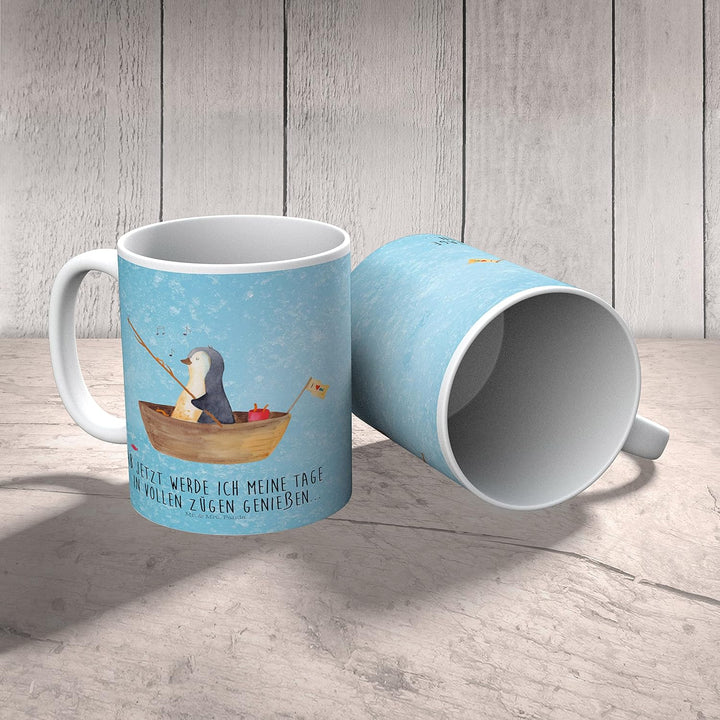 Mr. & Mrs. Panda Kunststoffbecher Pinguin Angelboot - Geschenk, Trennung, Neustart, Boot, Plastikbec