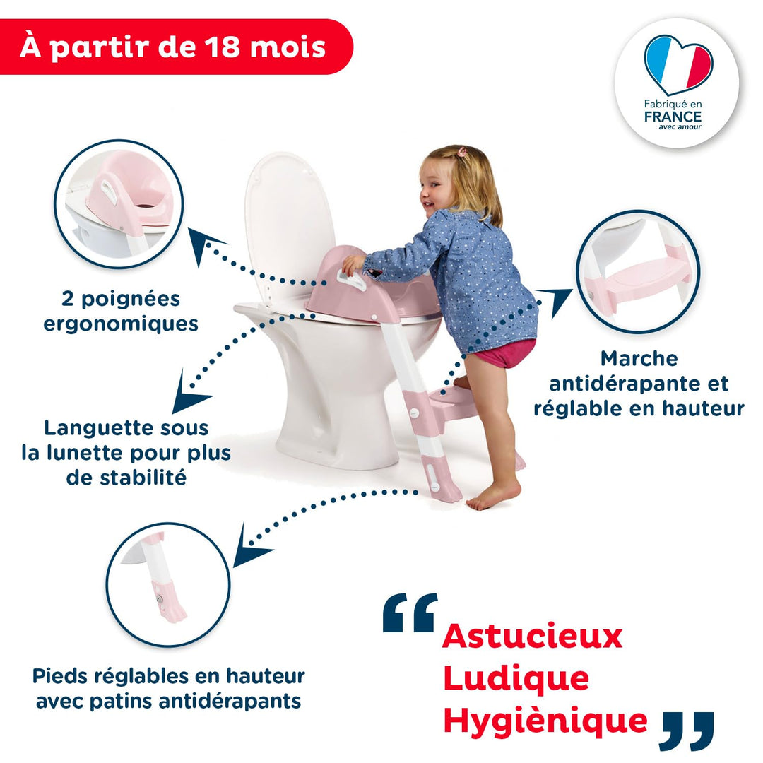 Kiddyloo Toiletten-Trainer Powder pink/White Powder Pink / White, Powder Pink / White