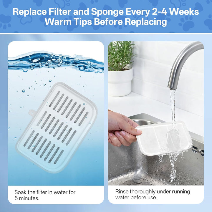 10 Stück Katzenbrunnen Filter, Ersatzfilter kompatibel mit Everweet MAX kabellose Wasserpunnen, Mehr
