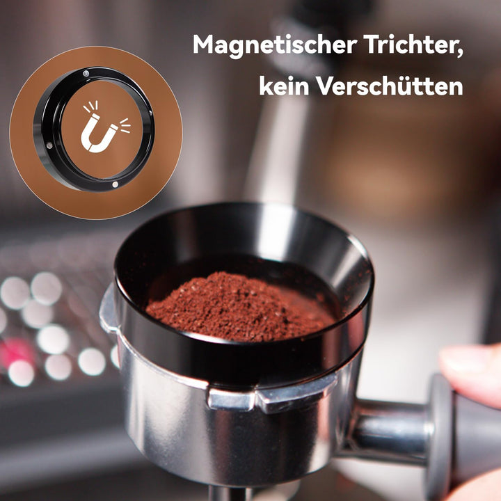 51mm Espresso Zubehör Set, 2-in-1 Tamper und Kaffee Distributor, WDT Tool, Dosiertrichter und Puck S
