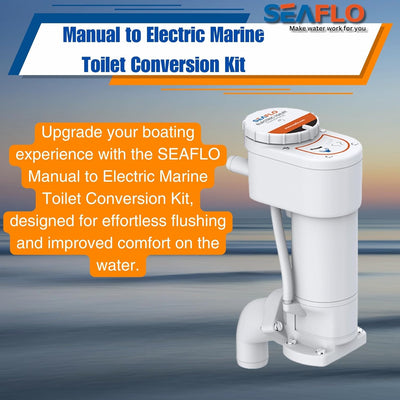 Seaflo Manuell auf elektrische Marine WC-Umrüstsatz, Weiss, SFMTP1-02 12 V, 12 V