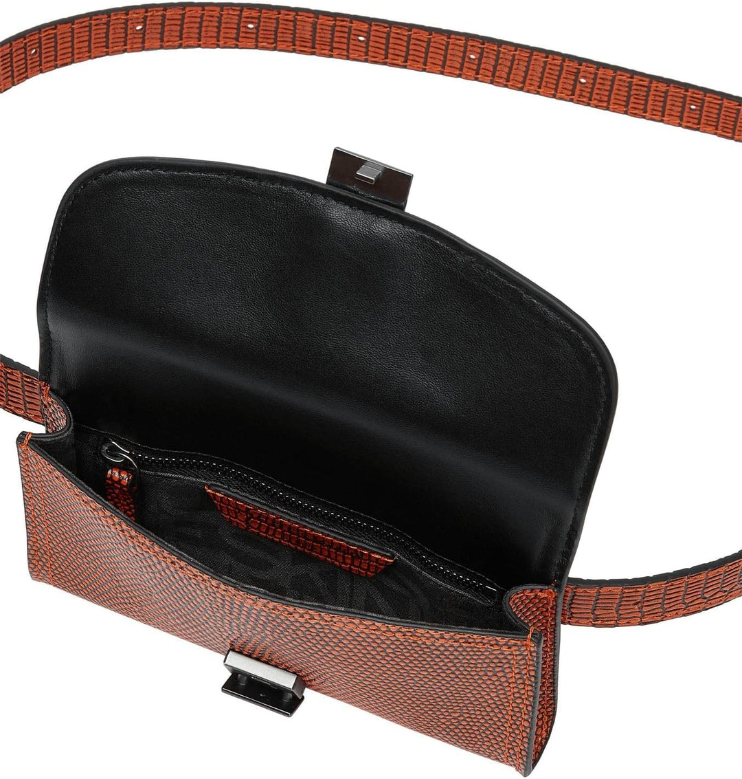 Liebeskind Damen Flare Lizard Crossbody Umhängetasche Brillant Orange, Brillant Orange