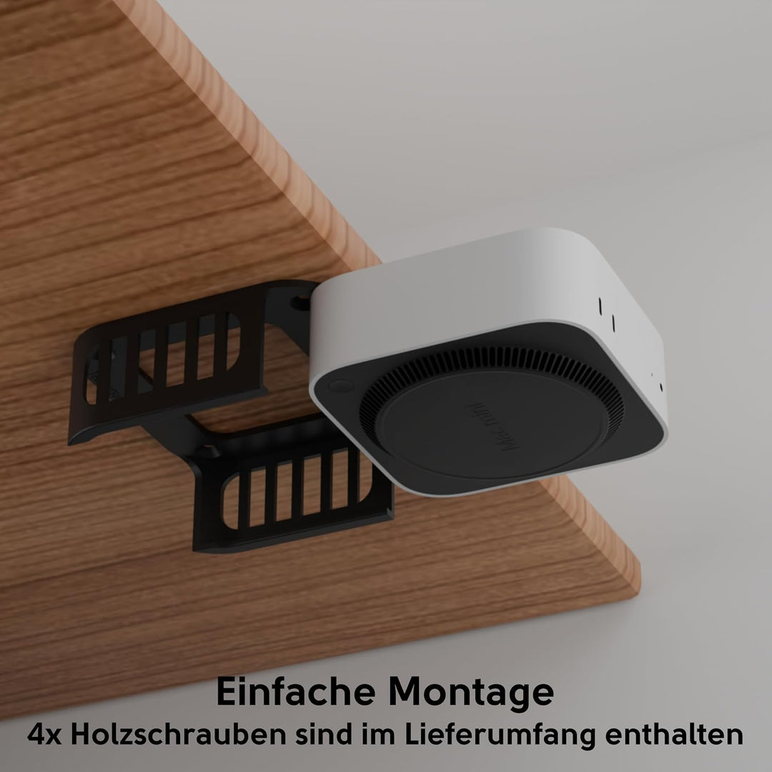 MiniMountX VESA 100x100 Halterung für Mac Mini M4 2024 | 2-in-1 Unter-Tisch Montage & Monitor VESA B
