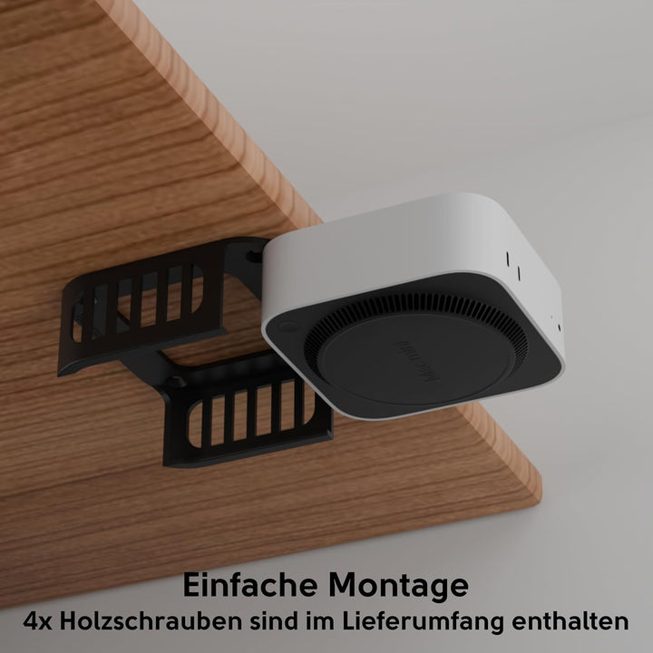 MiniMountX VESA 100x100 Halterung für Mac Mini M4 2024 | 2-in-1 Unter-Tisch Montage & Monitor VESA B