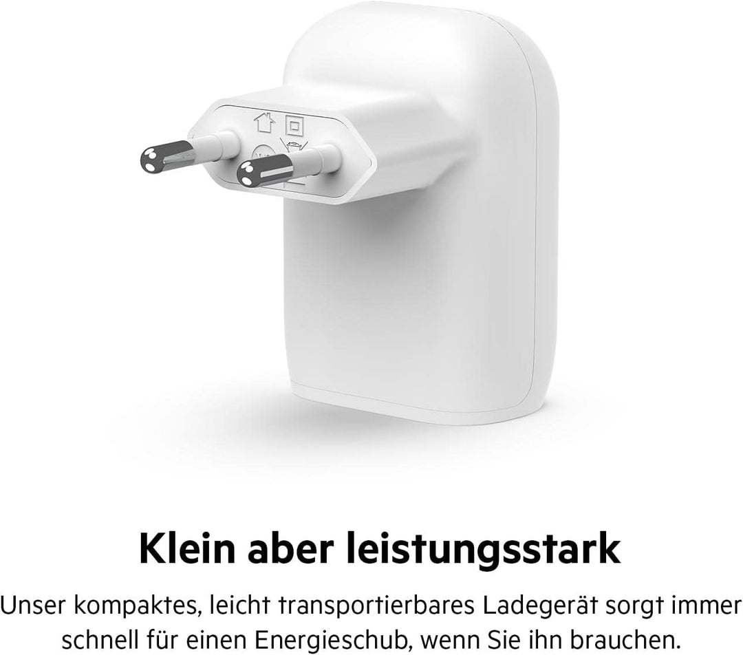 Belkin 30-W-USB-C-Ladegerät mit USB-C/Lightning-Kabel, PPS, PowerDelivery, USB-IF-zertifiziert PD 3.