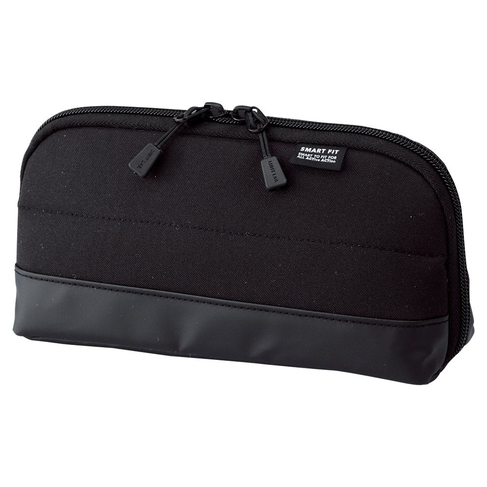 LIHITLAB Smart Fit Stifteetui (Federmäppchen), marineblau, 20,3 x 10,2 cm (A7688-11) Schwarz, Schwar
