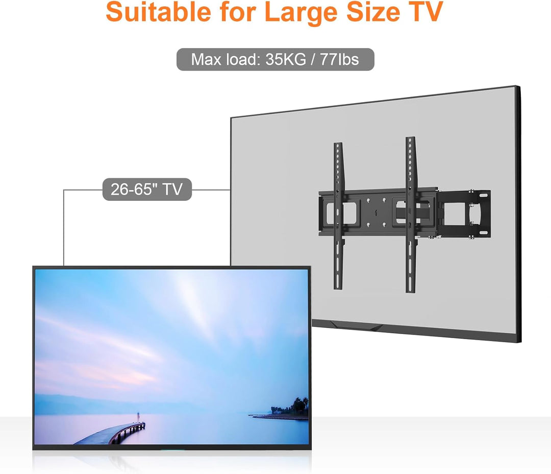 GRIFEMA TV Wandhalterung Fernseher Halterung für 26-65 Zoll, Schwenkbar Neigbar Ausziehbar Universal