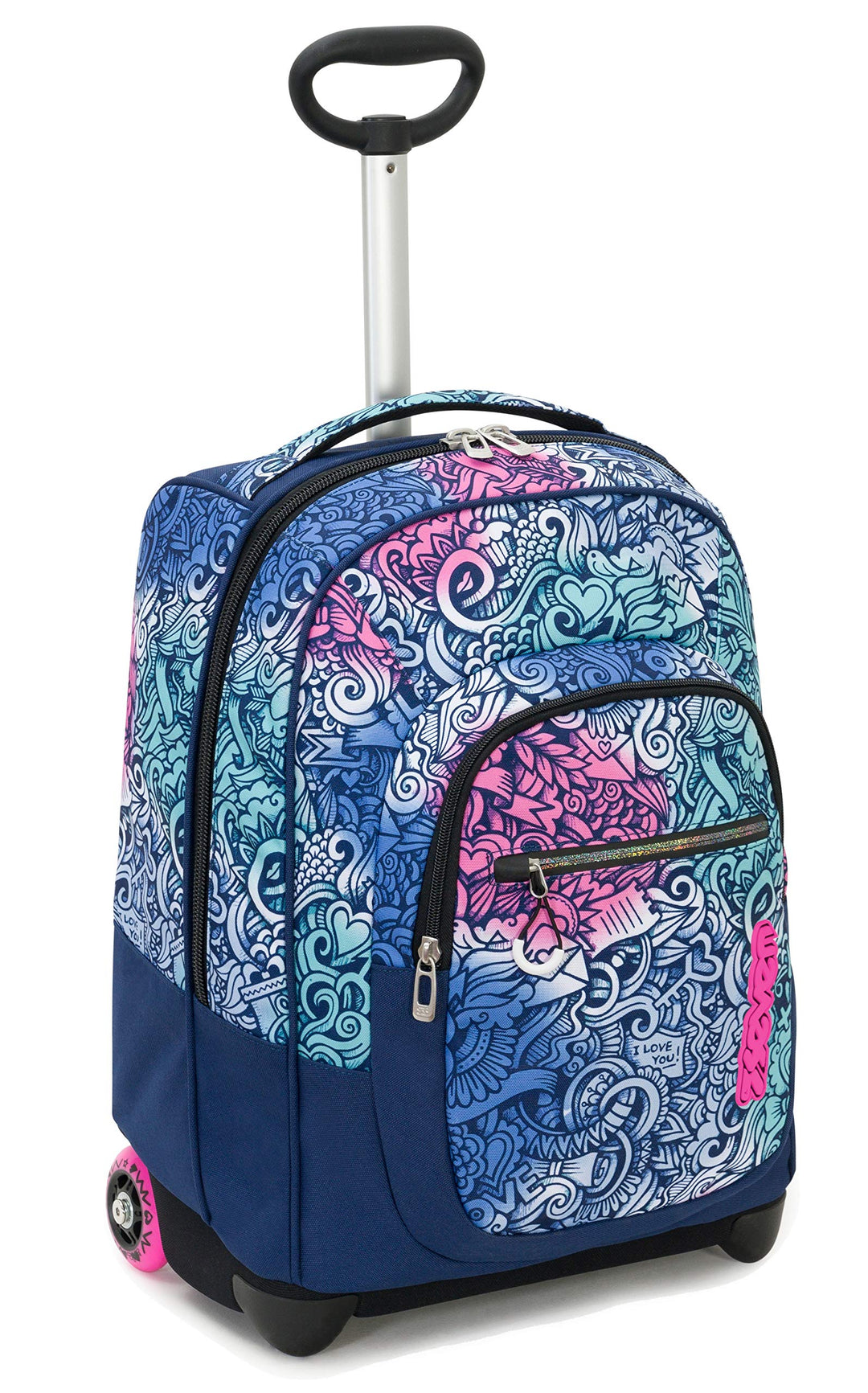 Seven TROLLEY, 2 in 1, Schulranzen mit Rollen, Rucksack mit Trolleyfunktion für Kinder, ab 1. Klasse