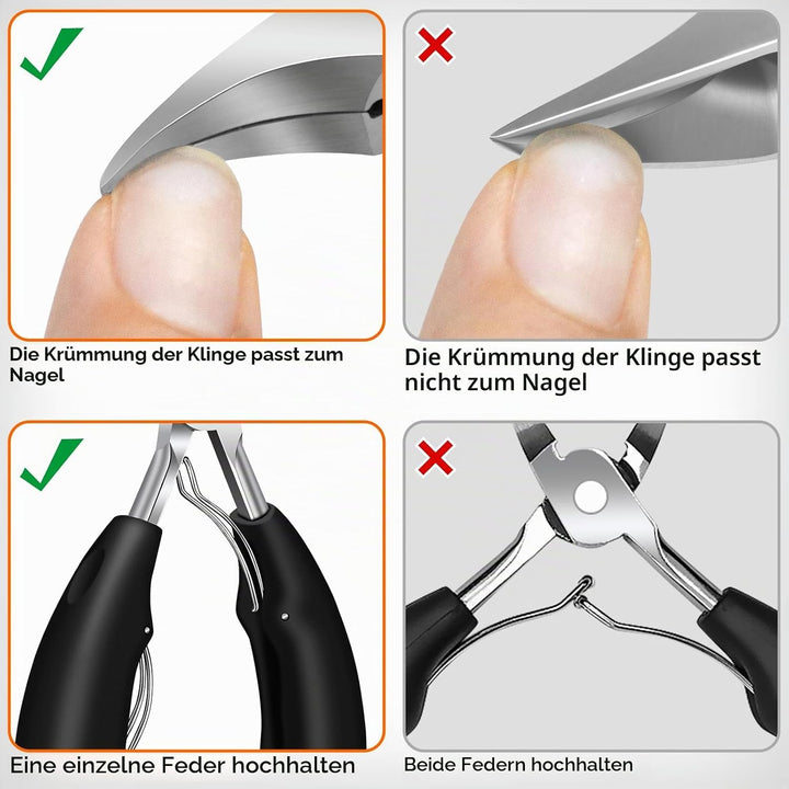 Profi Nagelknipser für Fussnägel, DRMODE Gross Zehennagelknipser für Senioren Dicke Näge mit Breiter