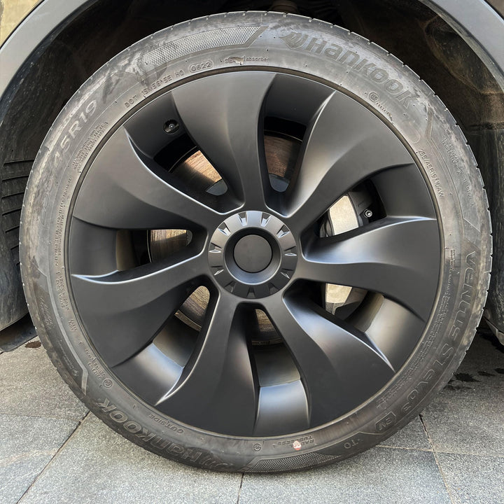 KAVANIC 4PCS Model Y Radabdeckung 19 Zoll Cyclone Style Matt Schwarz Tesla Model Y Radkappen für 202