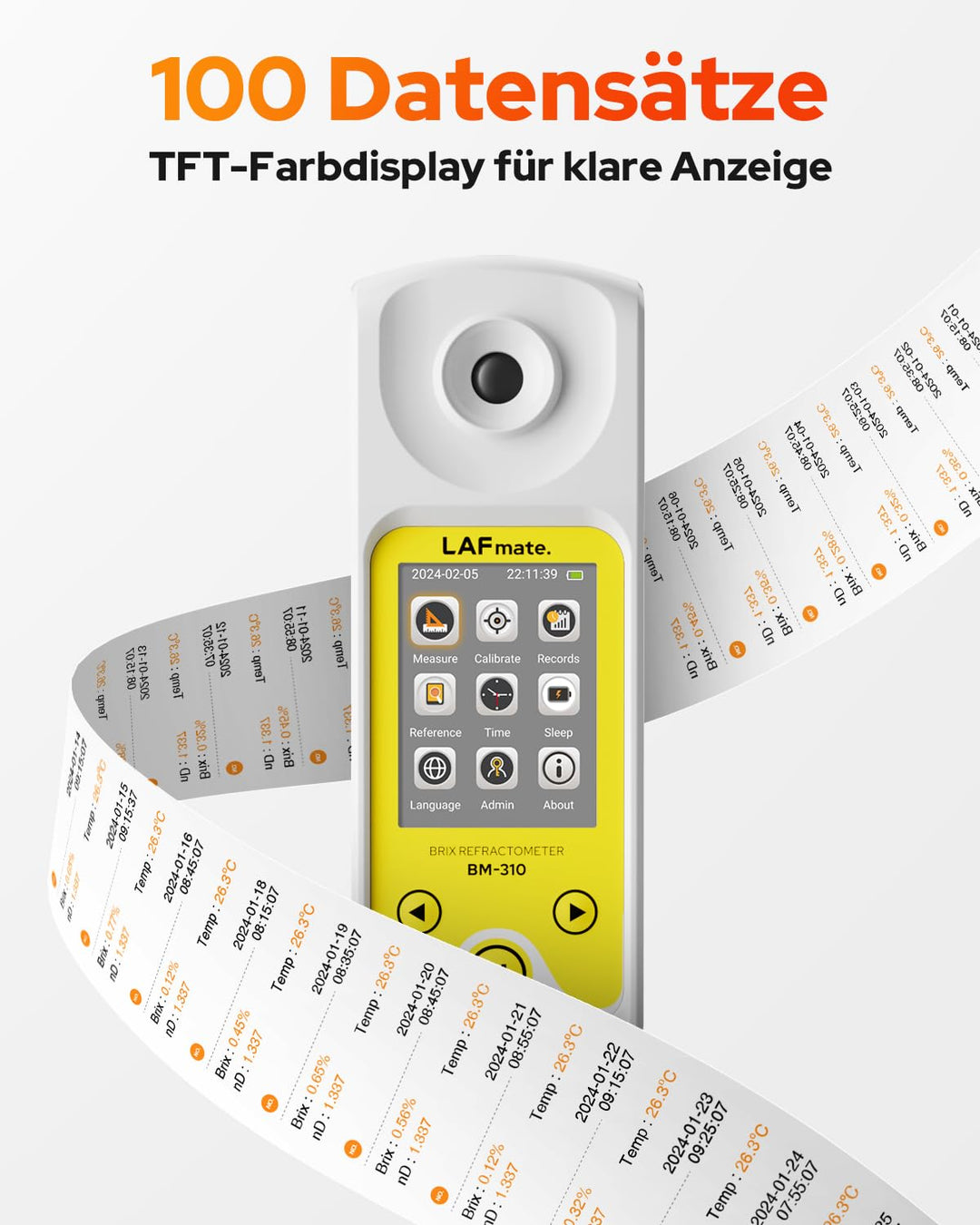 Digitales Refraktometer mit ATC für Weinherstellung, Heimbrauen, 0~95% Brix Refraktometer Zuckergeha