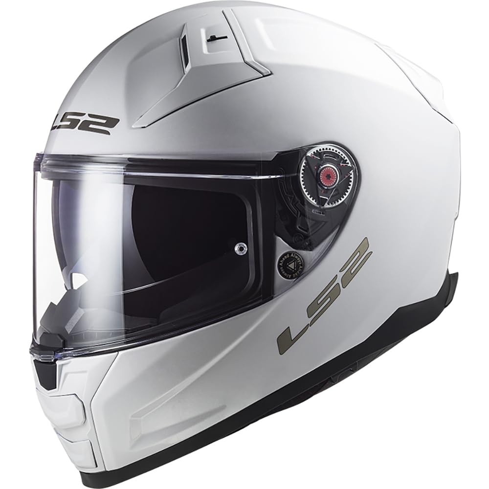 LS2, Integralhelme motorrad VECTOR II solid white, L L Weiss, L Weiss