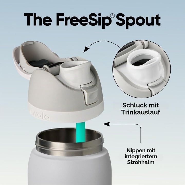 Owala FreeSip Isolierte Edelstahl Trinkflasche mit Strohhalm, 945 ml – BPA-frei, optimal für Sport,
