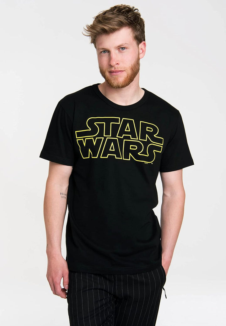 Logoshirt T-Shirt Krieg der Sterne - Logo - Star Wars Schriftzug - Rundhals Shirt schwarz - Lizenzie