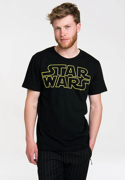 Logoshirt T-Shirt Krieg der Sterne - Logo - Star Wars Schriftzug - Rundhals Shirt schwarz - Lizenzie