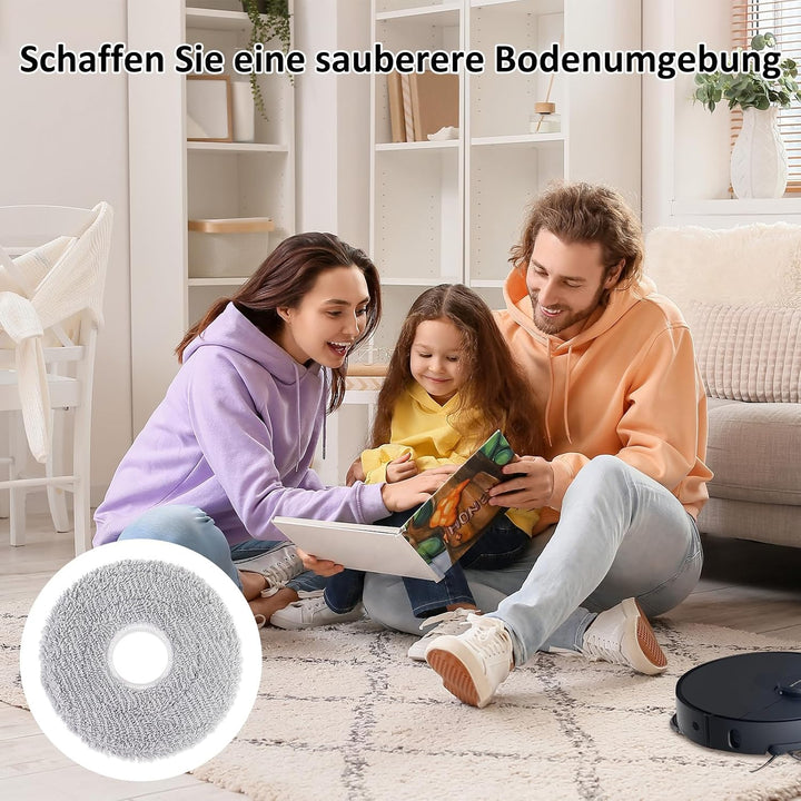 8 Stück Wischtücher für Dreame L10s/L10/L20/X40/L40/X50/L50 Pro Ultra, für Xiaomi X20 Pro/Max, für E