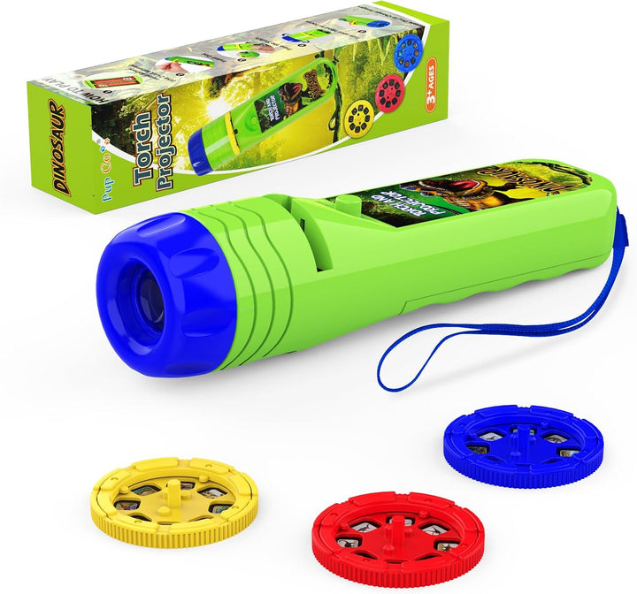 Pup Go 2er-Pack Dinosaurier & Weltraum Taschenlampe mit Projektor, 6 Disks und 48 Bildern, Dinosauri