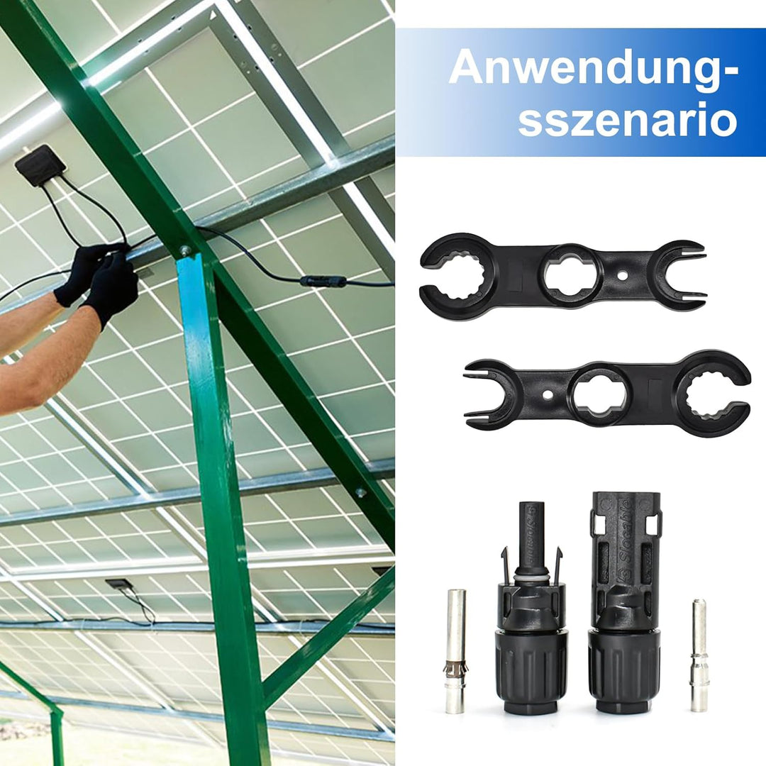 5Paare 10mm² Solar Stecker mit 2 Schraubenschlüsseln, Trisinger IP68 1500V PV Solarpanel Stecker, Vo