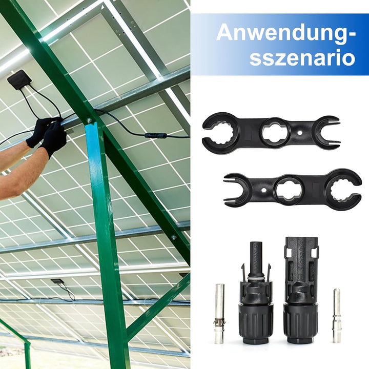 5Paare 10mm² Solar Stecker mit 2 Schraubenschlüsseln, Trisinger IP68 1500V PV Solarpanel Stecker, Vo