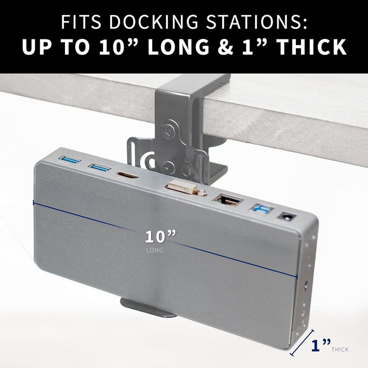 VIVO Universal-Dockingstation-Halterung für Workstation, hinter dem Monitor VESA-Montage, unter dem