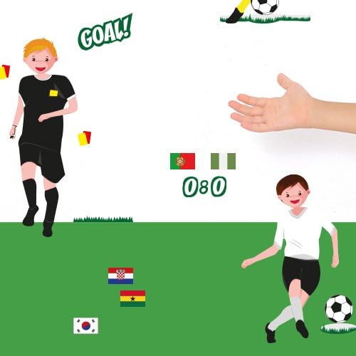 Wandkings Fussball WM Wandsticker XL Set, 82 Aufkleber, Gesamtfläche 130 x 70 cm