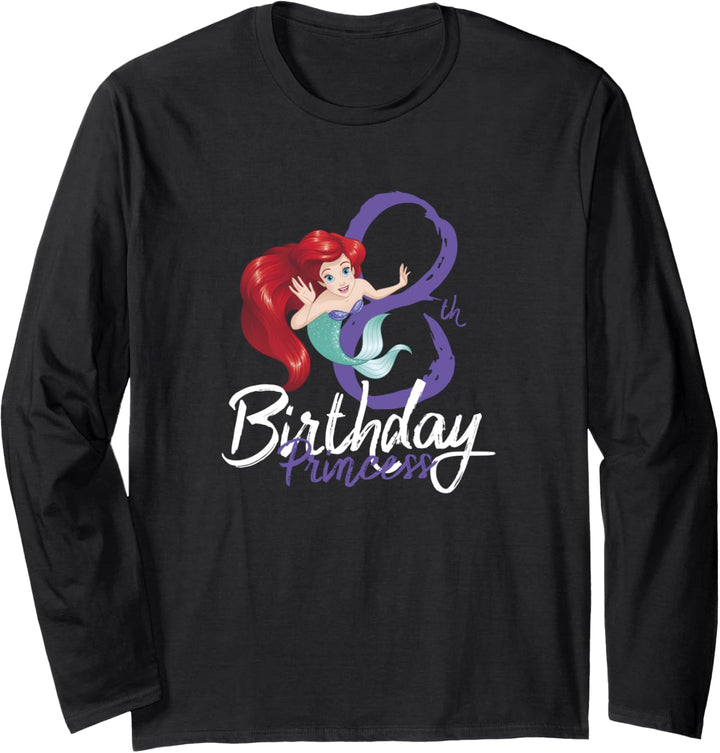 Disney Little Mermaid Ariel 8th Birthday Princess Langarmshirt