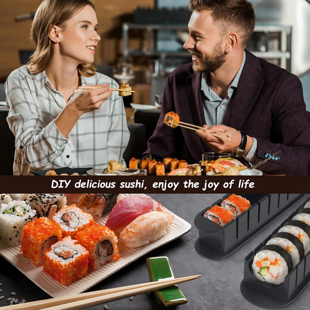 SKYSER Sushi Maker set, 20 Artikel Kit für Anfänger zum selber machen, Kann als Sushiteller verwende