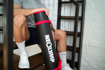 Fitnessmatte Schwarz + E-Book mit Übungen – Fitness Matte Gymnastik Matte Dicker Fitnessmatte Schwar