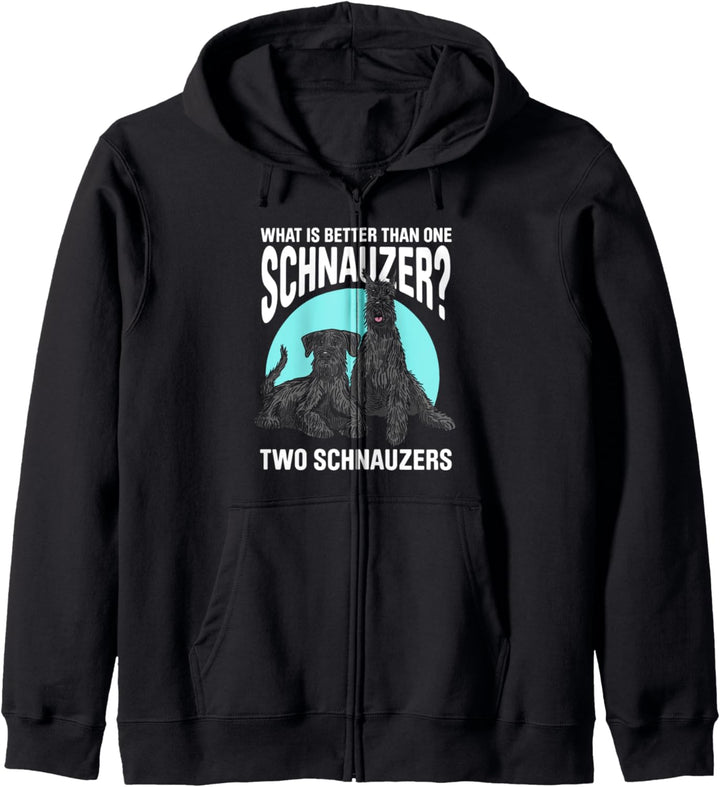 Was ist besser als ein Schnauzer? Zwei Schnauzer Besitzer Kapuzenjacke