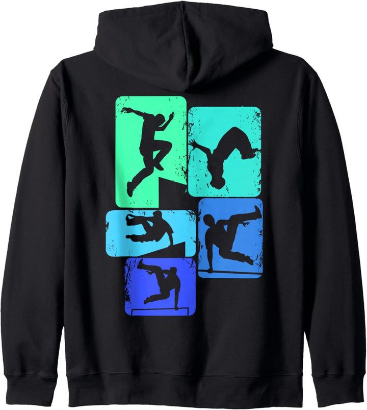 Parkour Parcouring Parcour Kinder Jungen Kapuzenjacke