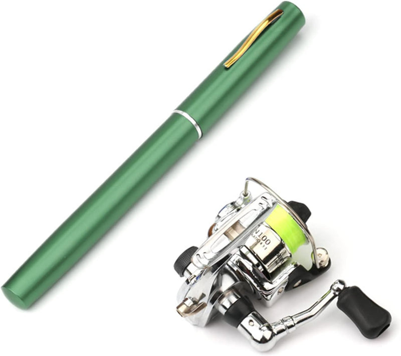 Lixada Angelausrüstung, 1M / 1,4M/1.6M Zusammenklappbar Angelrute Reel Combo Mini Pen Angelrute Kit