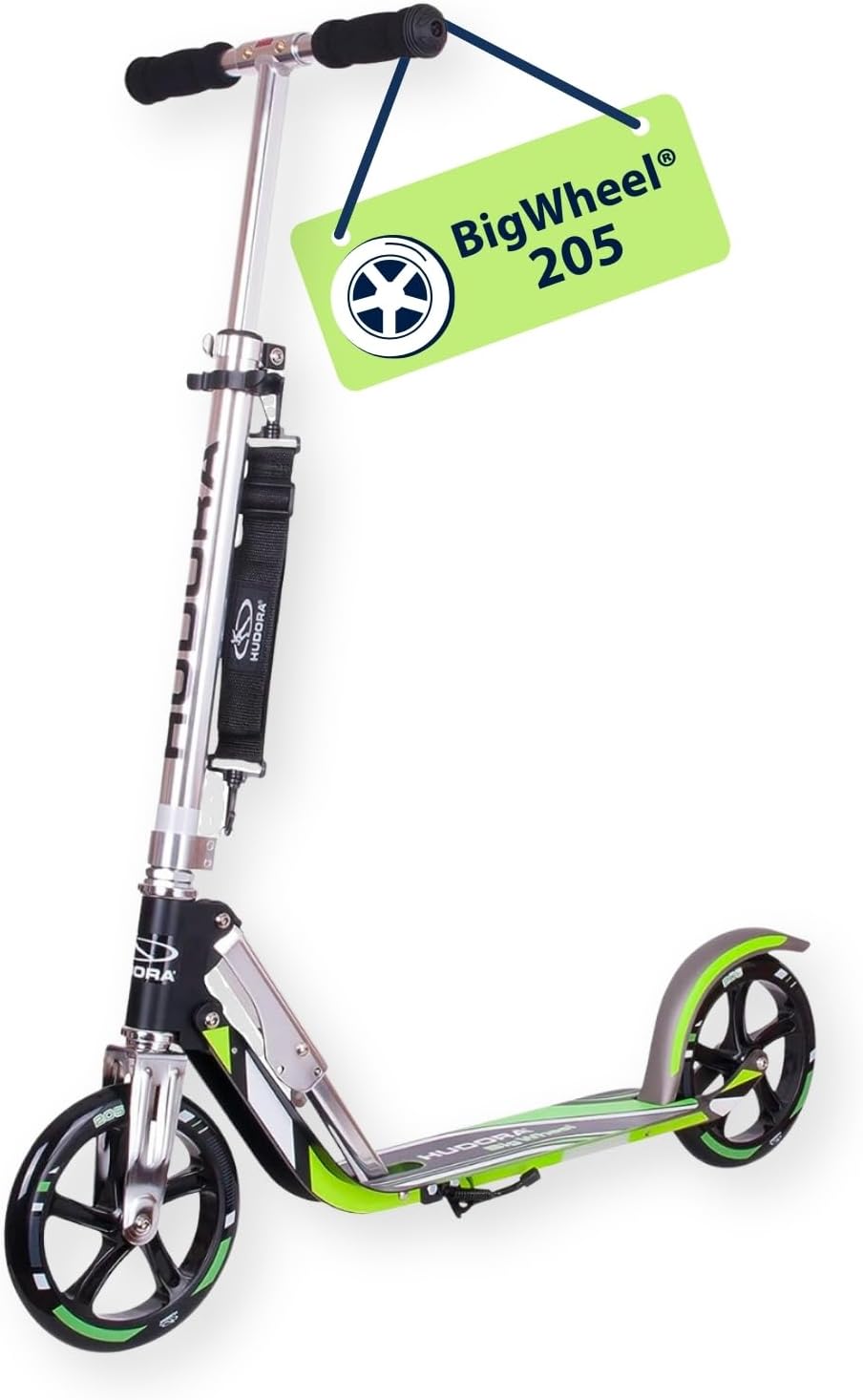 HUDORA BigWheel 205 Scooter - Tretroller für Kinder und Erwachsene - Roller ab 6 Jahre - Cityroller