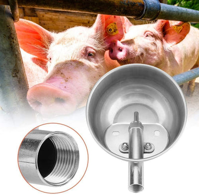 HEEPDD Schwein Tränke Napf,Automatische Tränke für Nutztiere Edelstahl Wassertrinknapf für Schweine,