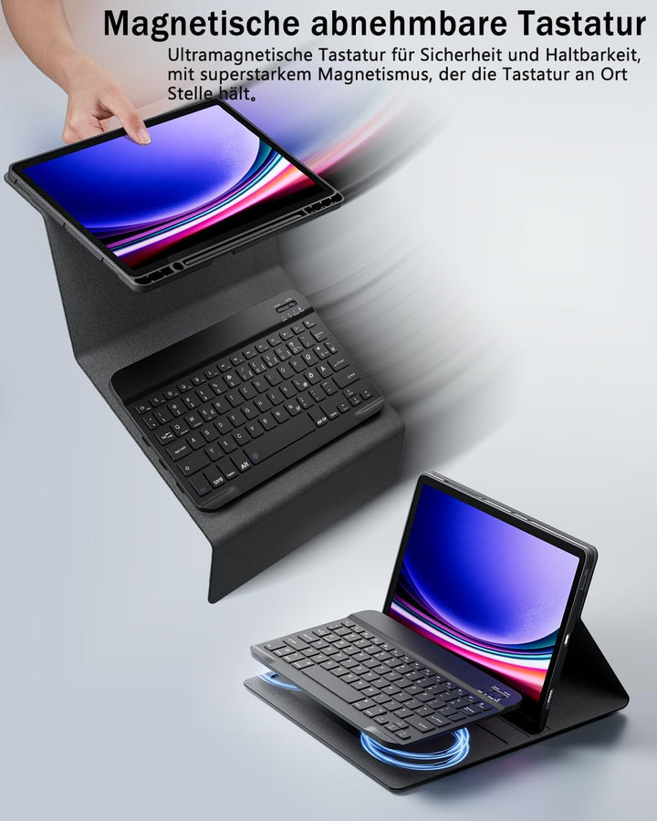 für iPad Pro 11 Zoll (4, 3, 2, 1 Generation-2022/2021/2020/2018) Hülle mit kabellose Bluetooth Deuts