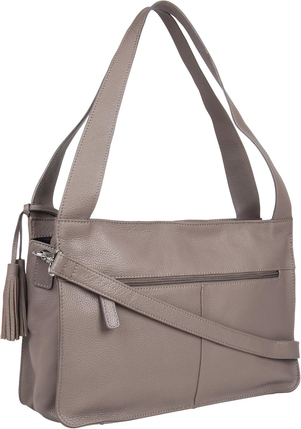 Gerry Weber - cadiz handbag lhz Grau 38,00X24,00X12,00 CM Farbe:grau / Material:polyester,cow Leathe