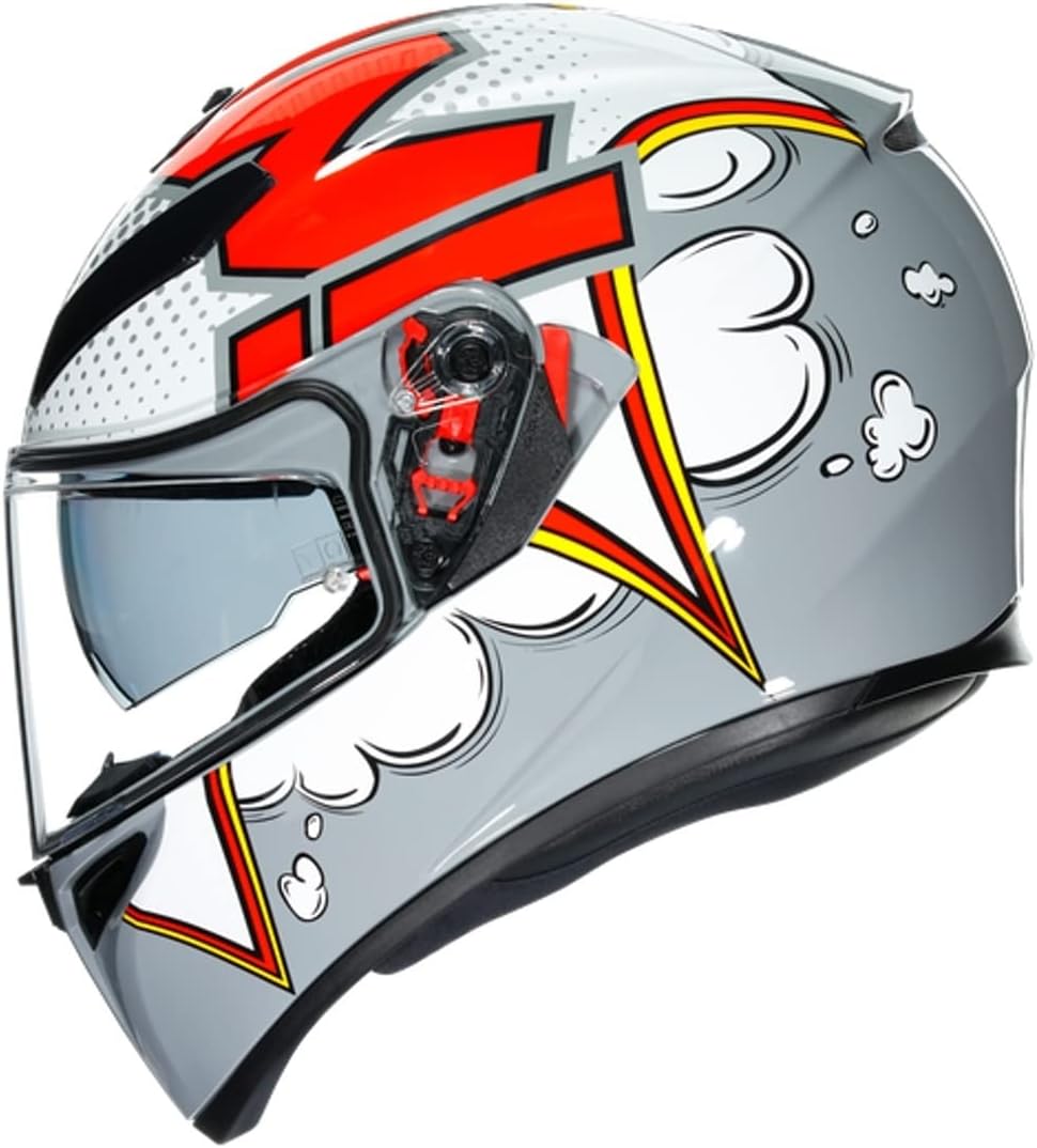 AGV CASCO K3 SV MULTI MPLK S BUBBLE GREY/WHITE/RED, S BUBBLE GREY/WHITE/RED