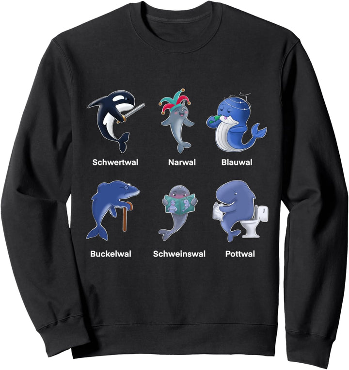 Wale als lustiges Wortspiel Sweatshirt