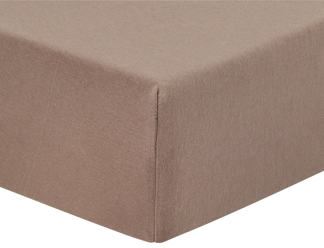 fleuresse Comfort Spannbettlaken, 96% Baumwolle, 4% Elasthan, Espresso, 180 x 200 cm