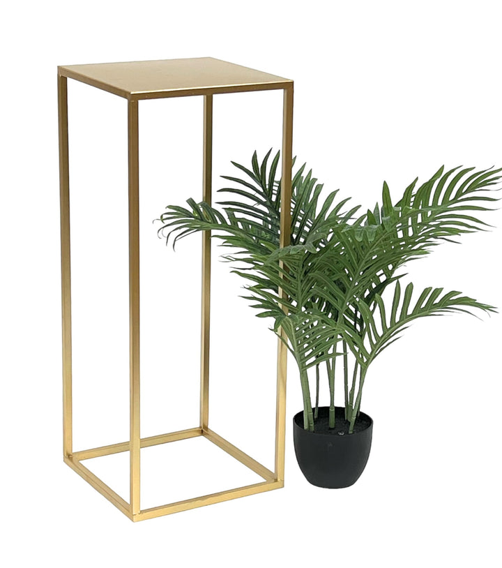 DanDiBo Blumenhocker Metall Gold Eckig Blumenständer Beistelltisch 96506 Blumensäule Modern Pflanzen