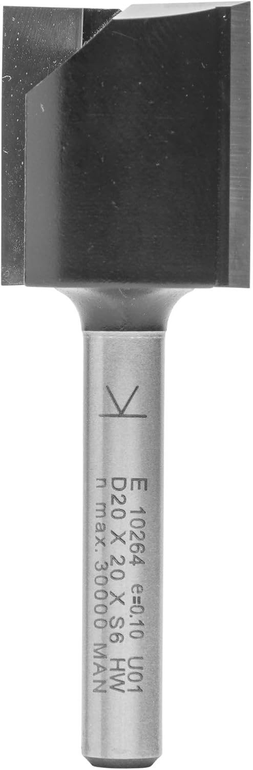 ENT 10264 Nutfräser HW, Schaft (S) 6 mm, Durchmesser (D) 20 mm, NL 20 mm, SL 32 mm, GL 52 mm D=20 /