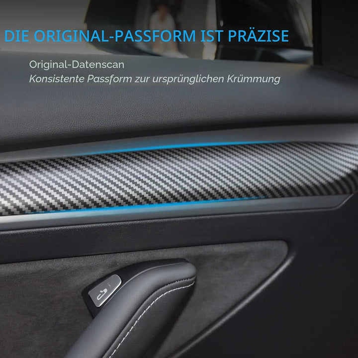 Carbon-Faser Armaturenbrettabdeckung für Tesla Model Y 2020-2023, Mittelkonsole Panel Sticker Innenz