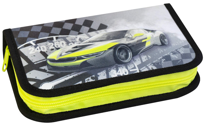 Eberhard Faber 577574 - Federmäppchen Race Car, mit 32 Schreibutensilien, Stiftetui befüllt