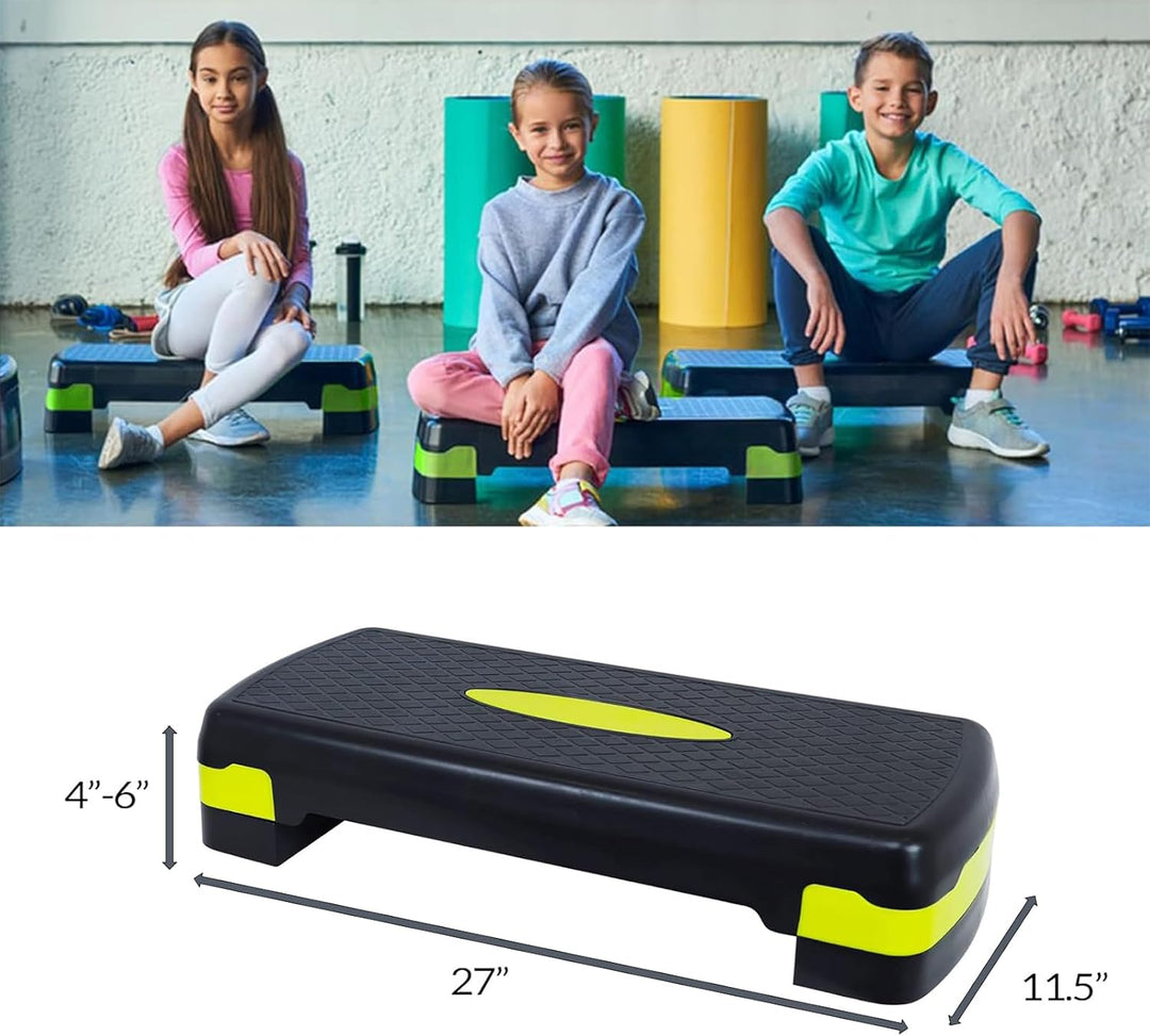 Steppbrett Fitness Aerobic Stepper Höhenverstellbar Step Bench mit 2 Stufen (10/15cm), Hometrainer F