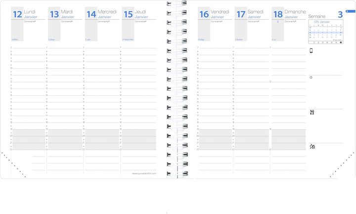 Quo Vadis - Kollektion: Time & Life Time & Life Medium mit Gummizug – Kalender – Wochenansicht – For