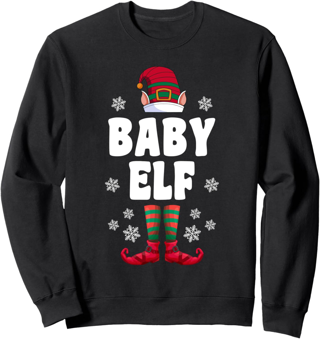 Baby Elf Elfen Familien Weihnachts Outfit Weihnachtself Sweatshirt