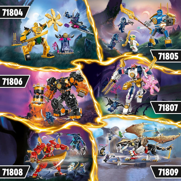 LEGO NINJAGO Coles Erdmech, Actionfiguren-Spielzeug mit veränderbarem Mech, Ninja-Set mit 2 Figuren