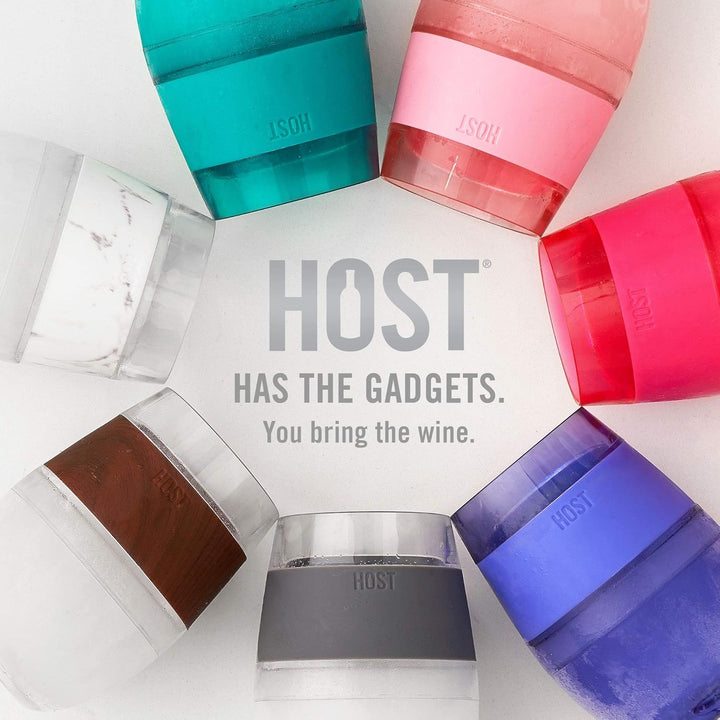 Host 2962 8.5 Ounce Freeze Cooling Wine Glasses - Kunststoff Clear 11.7094 x 1.34 x 8.20 cm Grau Set
