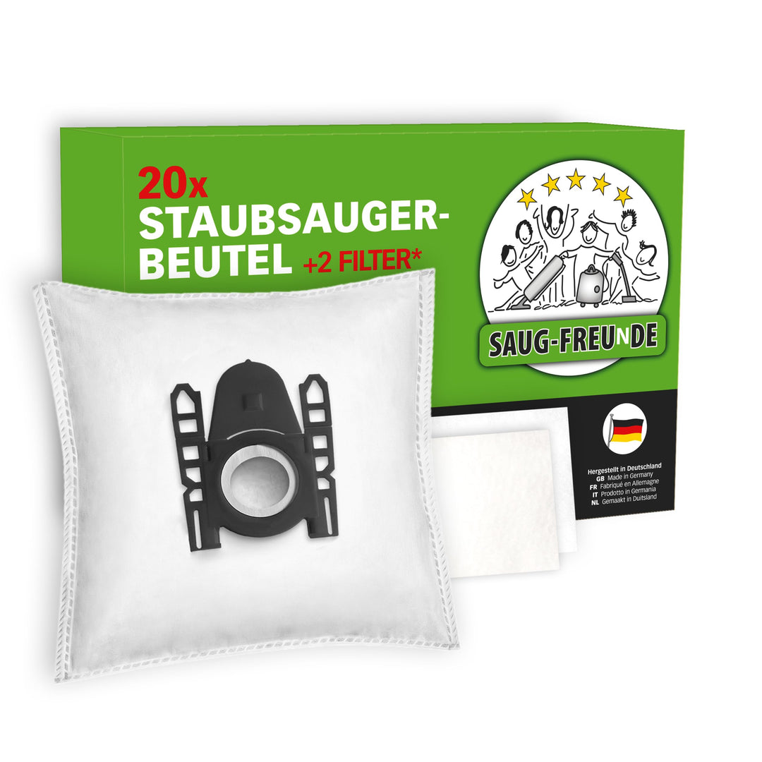SAUG-FREUnDE I 20 Staubsaugerbeutel für SIEMENS VS 06 Baureihe: VS06A110, VS06A111, VS06A211, VS06A2